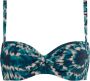 Marlies Dekkers lotus plunge balconette bikini top wired padded blue and green dye - Thumbnail 2