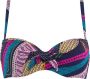 Marlies Dekkers lotus plunge balconette bikini top wired padded dark blue and purple - Thumbnail 2
