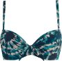 Marlies Dekkers lotus push up bikini top wired padded blue and green dye - Thumbnail 2
