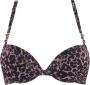 Marlies Dekkers night fever push up bh wired padded black pink leopard - Thumbnail 1