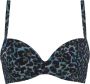 Marlies dekkers voorgevormde push-up bikinitop Panthera blauw zwart - Thumbnail 2