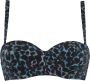 Marlies dekkers voorgevormde strapless bandeau bikinitop Panthera blauw zwart - Thumbnail 2
