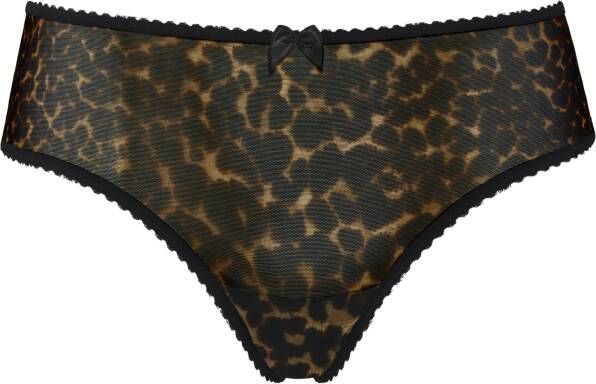 Marlies Dekkers peekaboo 8 cm brazilian slip leopard print
