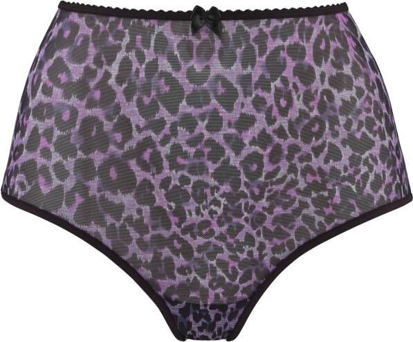 Marlies Dekkers peekaboo high waist slip black purple leopard
