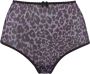 Marlies Dekkers peekaboo high waist slip black purple leopard - Thumbnail 1