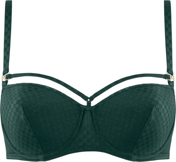 Marlies Dekkers space odyssey balconette bh wired padded checkered pine green