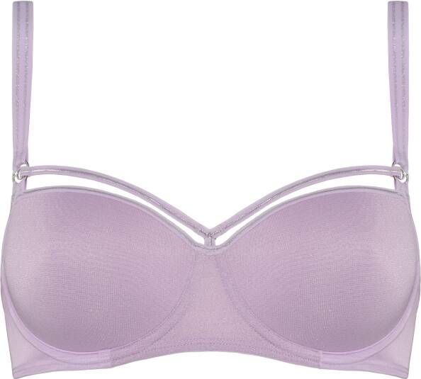 Marlies Dekkers space odyssey balconette bh wired padded lilac lurex and silver