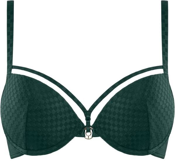 Marlies Dekkers space odyssey push up bh wired padded checkered pine green