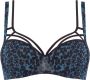 Marlies Dekkers the art of love plunge balconette bh wired padded black leopard and blue - Thumbnail 2
