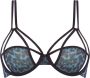 Marlies Dekkers the art of love plunge balconette bh wired unpadded black leopard and blue - Thumbnail 1