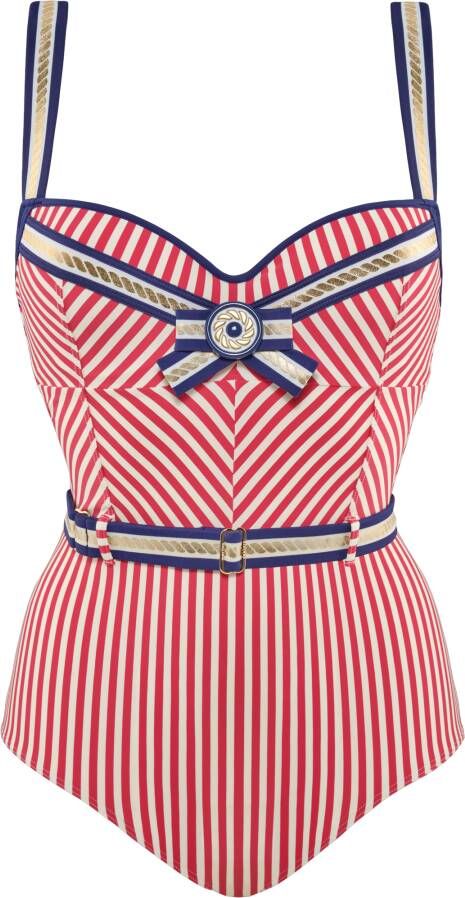Marlies Dekkers victoria plunge balconette badpak wired padded red ivory blue