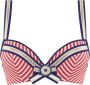 Marlies Dekkers victoria push up bikini top wired padded red ivory blue - Thumbnail 1