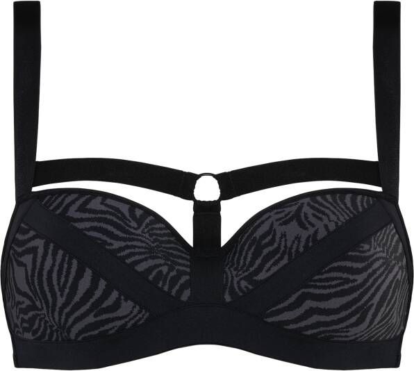 Marlies Dekkers wing power balconette bh wired padded black and grey