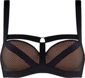 Marlies Dekkers wing power balconette bh wired padded black and sand
