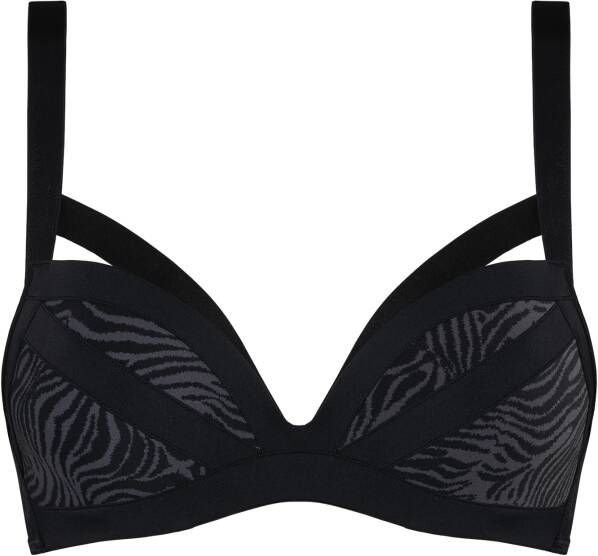Marlies Dekkers wing power push up bh wired padded black and grey