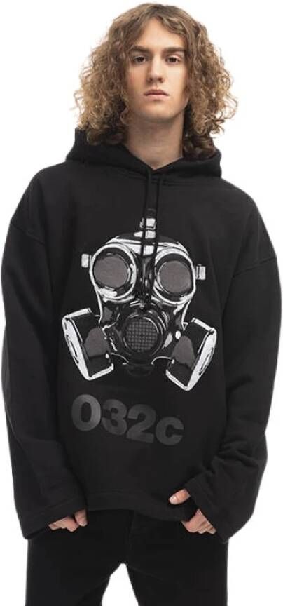 032c Oversized masker hoodie Zwart Heren