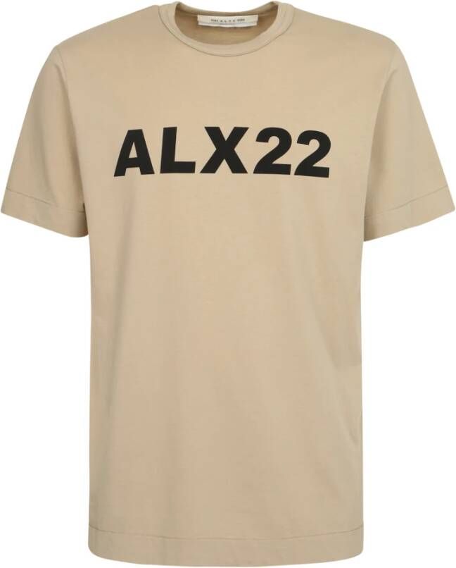 1017 Alyx 9SM Beige Logo T-Shirt voor Heren Beige Heren