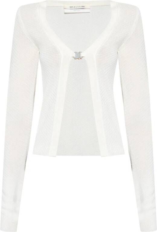 1017 Alyx 9SM Cardigan with rollercoaster buckle White Dames