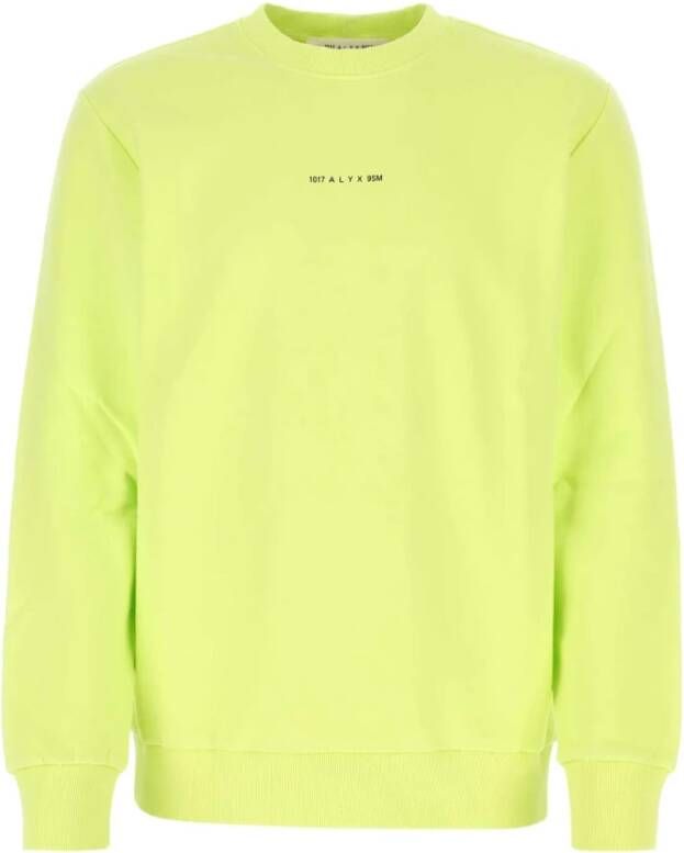 1017 Alyx 9SM Fluo geel katoenen oversized sweatshirt Geel Heren