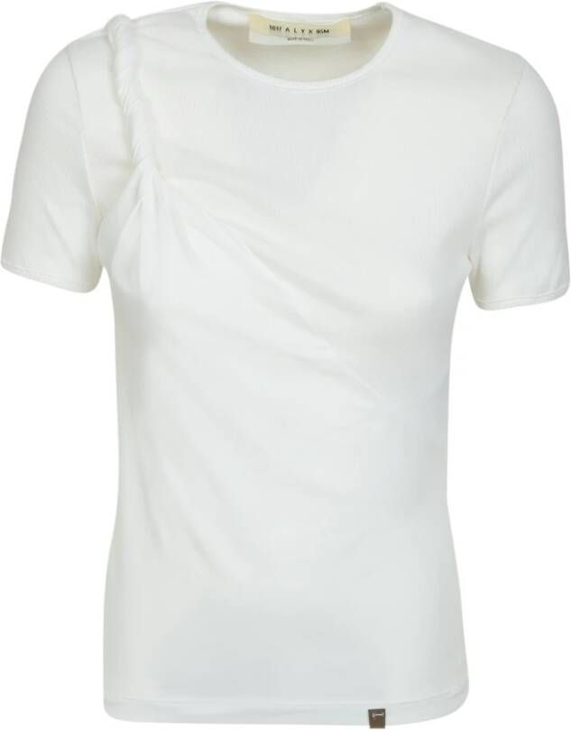 1017 Alyx 9SM Wit Asymmetrisch Twist T-Shirt White Dames