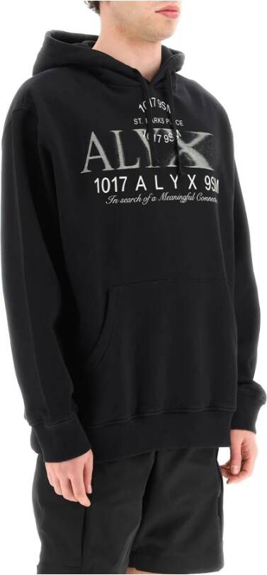 1017 Alyx 9SM Zwart katoen oversize sweatshirt Zwart Heren