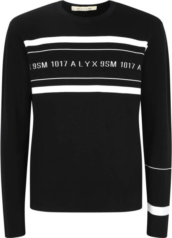 1017 Alyx 9SM Zwarte Katoenen Sweatshirt met Bedrukte Details Zwart Heren