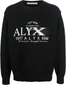 1017 Alyx 9SM Zwarte katoenen trui Zwart Heren