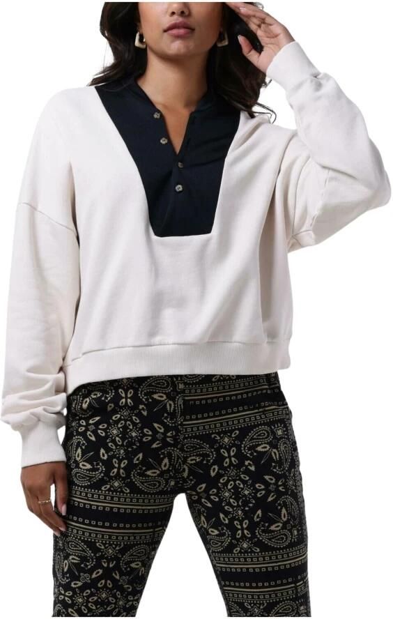 10Days Buttoned Bib Sweater Dames Trui Beige Dames - Foto 3