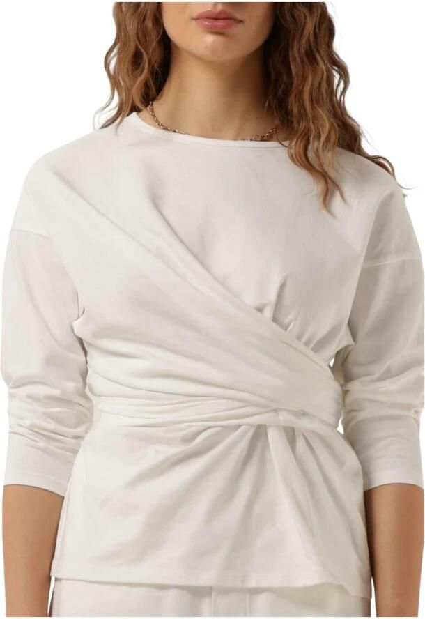 10Days Geknoopte Tee Tops & T-shirts Beige Dames - Foto 3