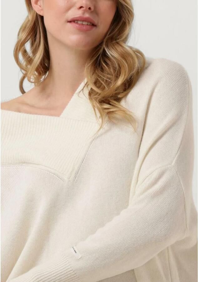 10days Witte Midi Jurk Soft Knit V-neck Dress - Foto 2