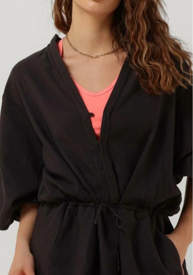 10Days Tunic Dress Waffle Zwart Black Dames