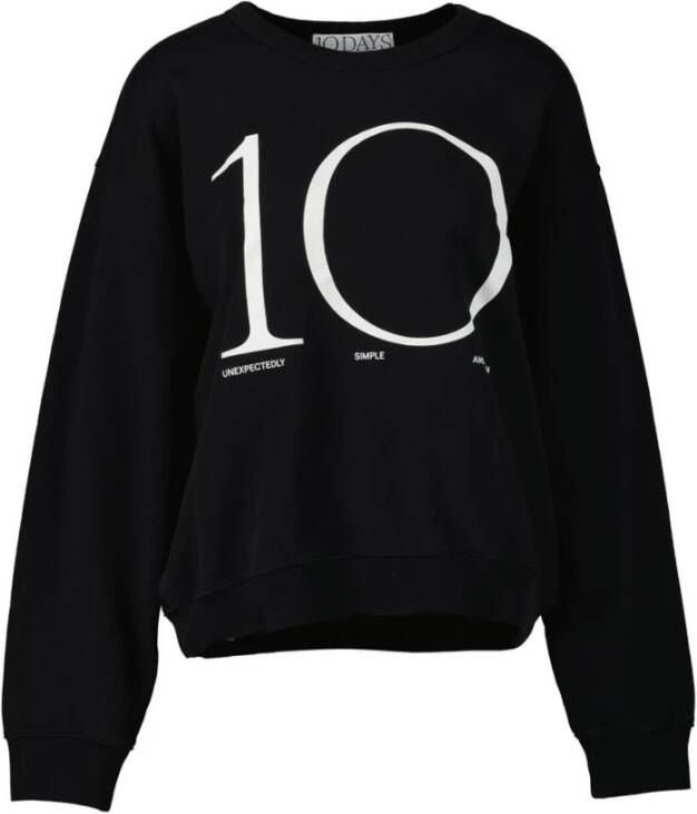 10Days Cozy Chic Sweatshirts Black Dames