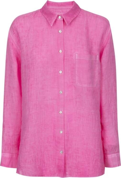 120% lino Shirts Roze Dames