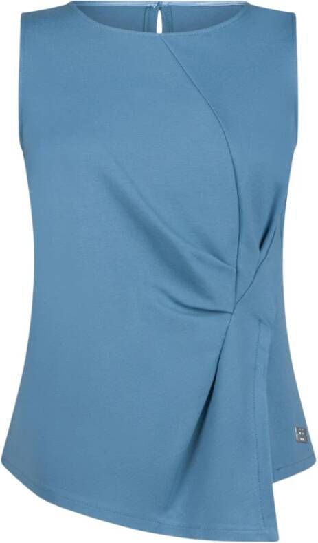 19v69 Italia Blauwe Italiaanse Blouse Blue Dames