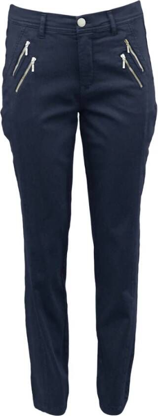 2-Biz Broek Blauw Dames