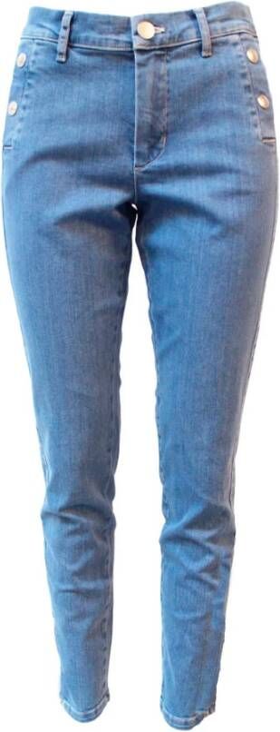 2-Biz Lichtblauwe Slim-fit Jeans voor Dames Meerkleurig Dames