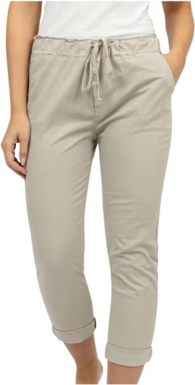 2-Biz Lichte en Comfortabele Abriz Broek voor Vrouwen Beige Dames