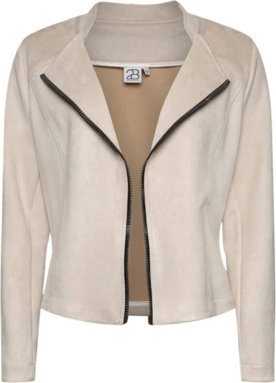 2-Biz Lichte jas Beige Dames