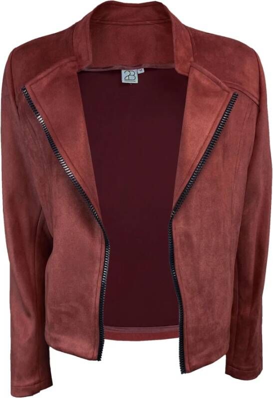 2-Biz Lichtgewicht jas Gangster Blazer Gangster Corten Steel Bruin Dames