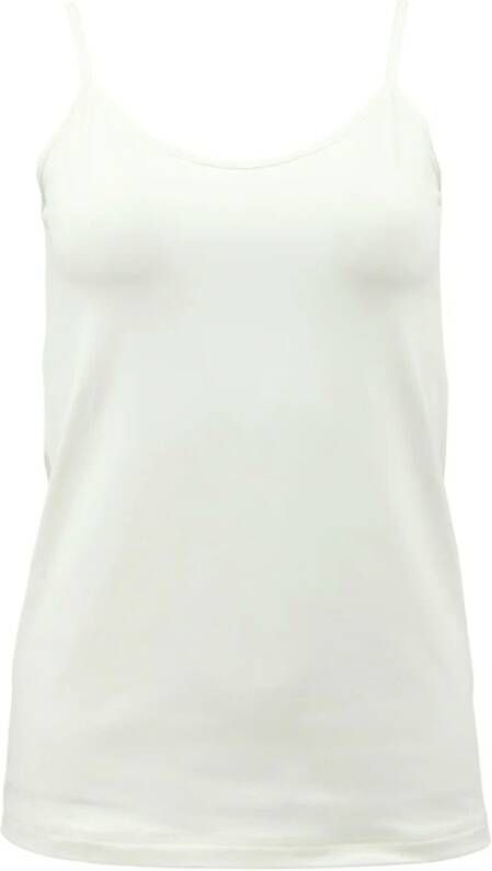 2-Biz Top zonder mouwen Zomerse stijl White Dames