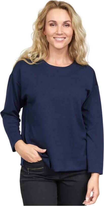 2-Biz Navy Dabigail Blouse Blauw Dames