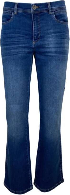 2-Biz Olifant Flare Jeans Blauw Dames