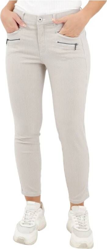 2-Biz Radia_Stripe Sand Stripe Broek Beige Dames