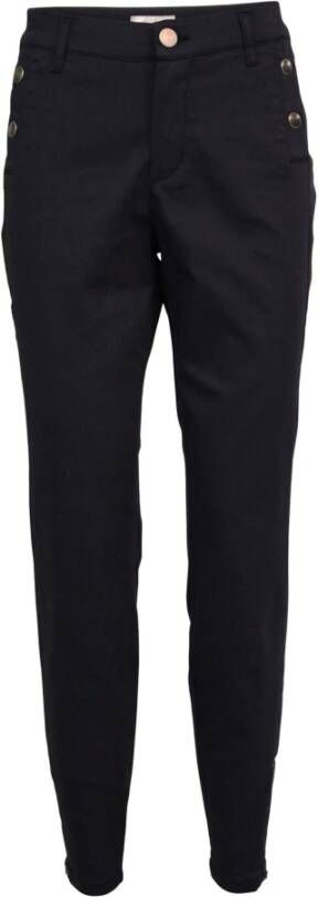 2-Biz Rekbare enkel-lengte chino`s Zwart Dames