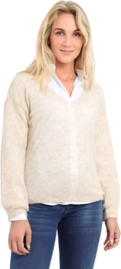 2-Biz Rits Sweater Beige Dames
