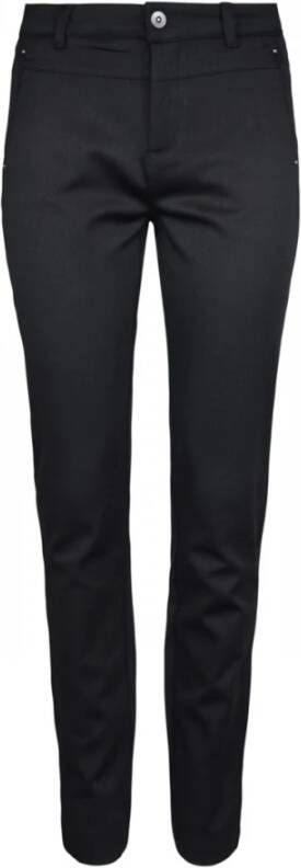 2-Biz Slim-Fit Chino Broek Zwart Dames