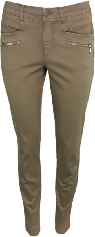 2-Biz Slim-Fit Elegante en Comfortabele Broek Bruin Dames