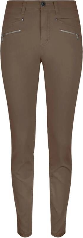 2-Biz Slim-Fit Elegante en Comfortabele Broek Bruin Dames