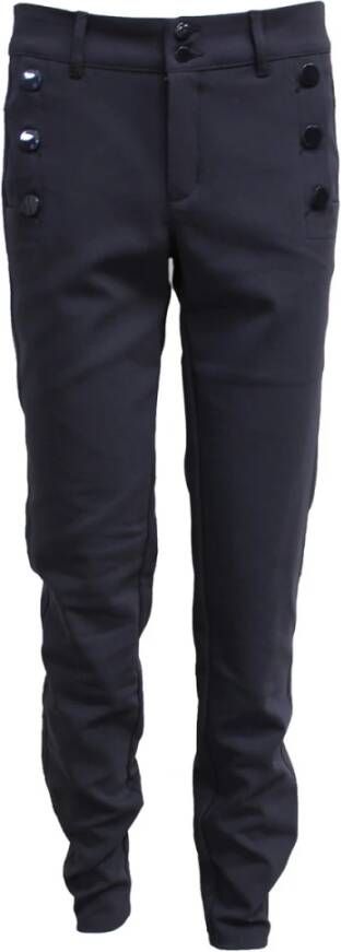 2-Biz Slim-Fit Kantoorbroek Blauw Dames