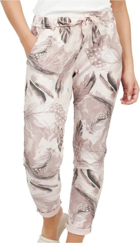2-Biz Slim-fit Trousers Roze Dames